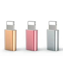 Металлический адаптер быстрой зарядки Micro USB Женский 8Pin зарядное устройство типа «папа» кабельный конвертер для iPhone 6 6S 7 8 Plus X XS MAX XR 5 5S 5C SE