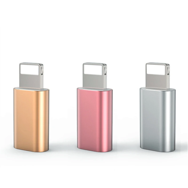 

Metal Adapter Fast Charge Micro USB Female to 8Pin Male Charger Cable Convertor For iPhone 6 6S 7 8 Plus X XS MAX XR 5 5S 5C SE