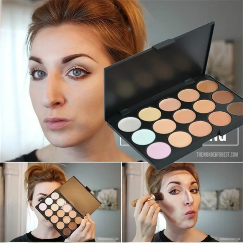 

MIni 15 Colors Face Concealer Camouflage Cream Contour Palette Full Cover Powder Face Corrector Waterproof Make Up Base Cosmetic
