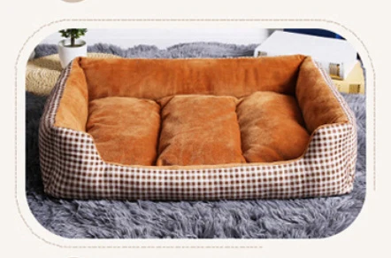 Зимняя теплая Большая мягкая кровать для собаки комфортный питомник домашних