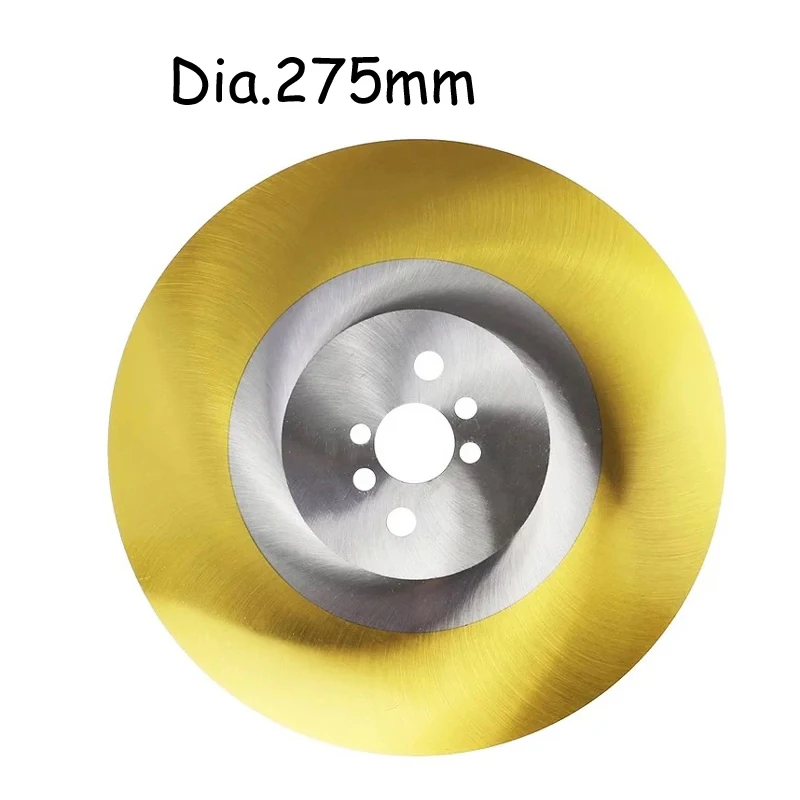 Dia.275mm W6/M2 HSS пильный диск с титановым покрытием для металлический, В индустриальном стиле резка труб желтый
