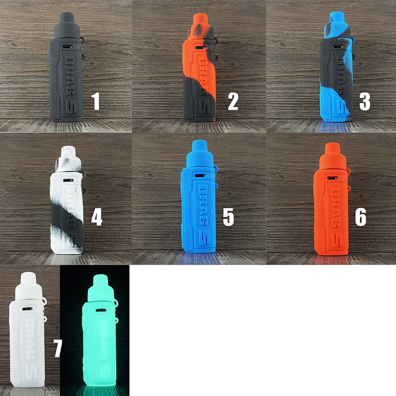 VOOPOO Drag S Pod 60W Vape 실리콘 커버 스킨 보호 고무 슬리브, ModShield 가죽 랩용 텍스처 케이스