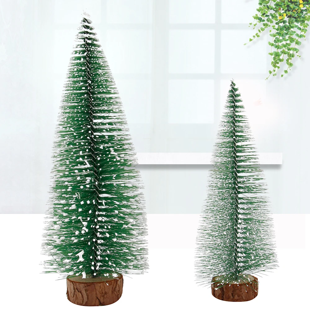 

1pcs New Year's products Mini Christmas Tree Small DIY Christmas Tree Fake Pine Tree Mini Christmas Tree Santa Snow Frost