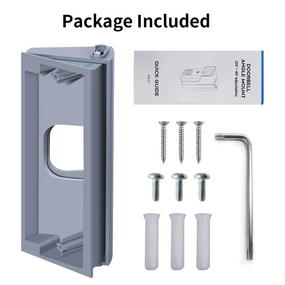 Adjustable Doorbell Angle Mount , Angle Adjuster 2540 Degree