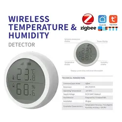 Smart Life Tuya ZigBee Temperature Humidity Sensor Smart Thermometer Detector Digital Wall-Mounted Home Humidity Tester