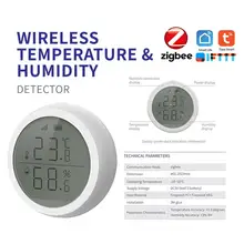 

Tuya ZigBee Smart Home Temperature Humidity Sensor Smart Thermometer Detector Digital Wall-Mounted Home Humidity Tester