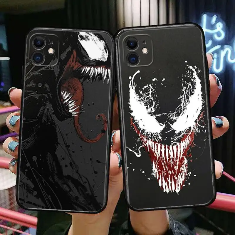 Мужские чехлы с принтом Веном Marvel для iphone 11 Pro Max 12 8 PLUS 7 6S XR X XS mini | Мобильные