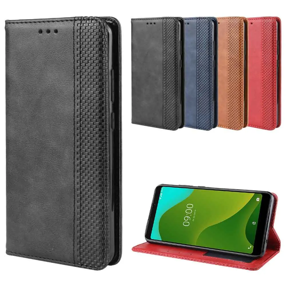 

Leather phone case for Wiko JERRY 4 jerry4 / Y60 Y 60 / Y80 Y 80 Cover Flip card wallet with stand Retro Coque