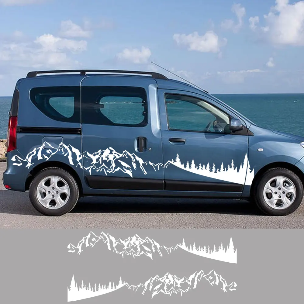 Van Aufkleber für Renault Dacia Dokker Camper Auto DIY Seitentür Streifen  Grafik Vinyl Decor Decals Auto Tuning Zubehör