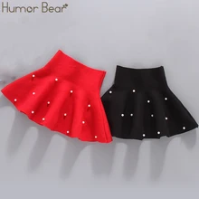 Humor Bear/ г. Осенне-зимняя юбка в складку в консервативном стиле, юбки в клетку с бусинами, Милая Мини школьная форма, юбка для девушек