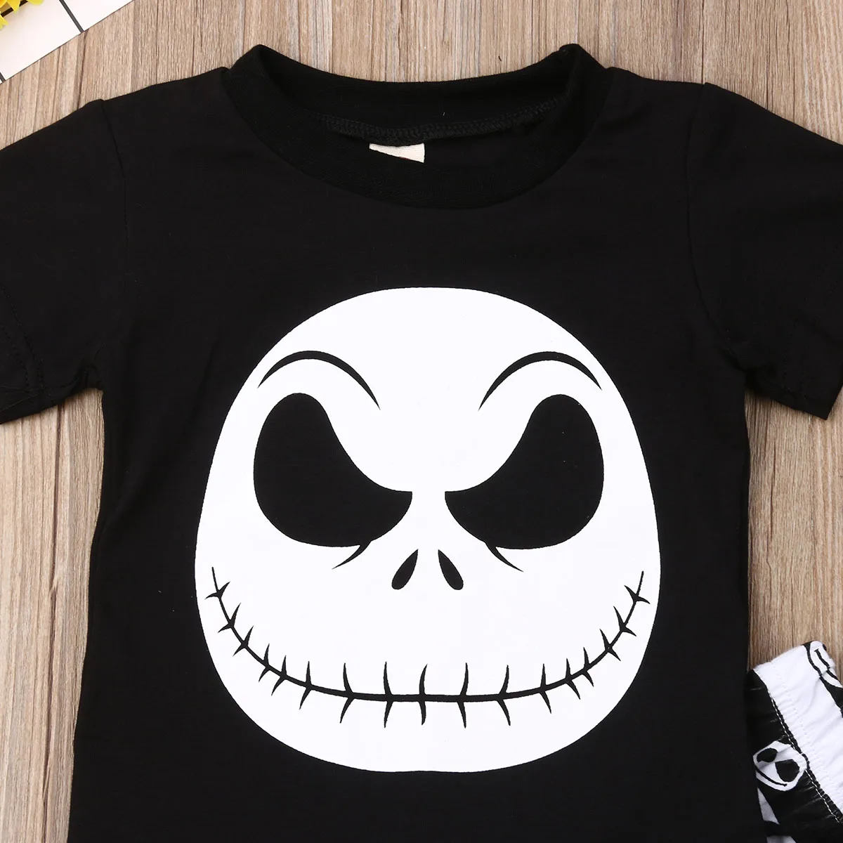 Halloween Costumes Newborn Infant Baby Boy Printed Short Sleeve T-shirt Top+Striped Pants 2pcs Outfits Casual Baby Clothing 1-3Y