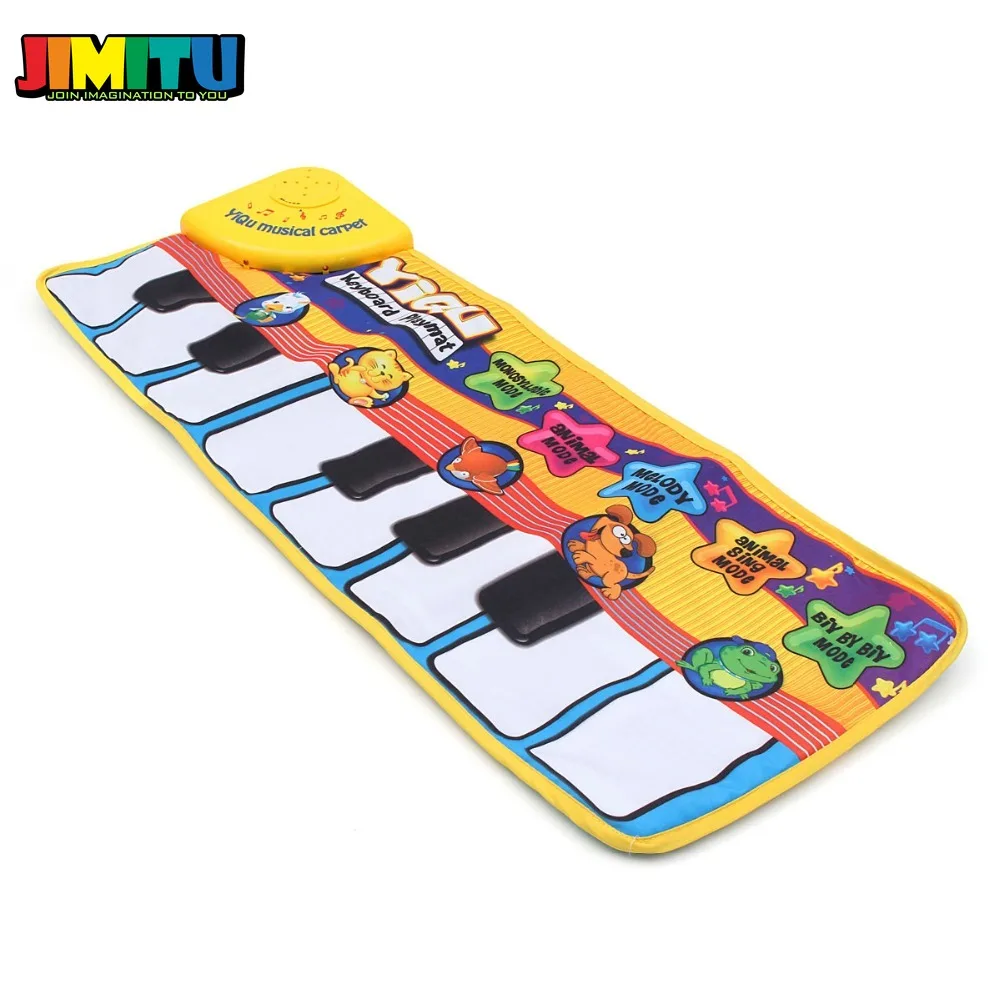 Детский коврик JIMITU с музыкальной клавиатурой для игры на пианино занятий пением