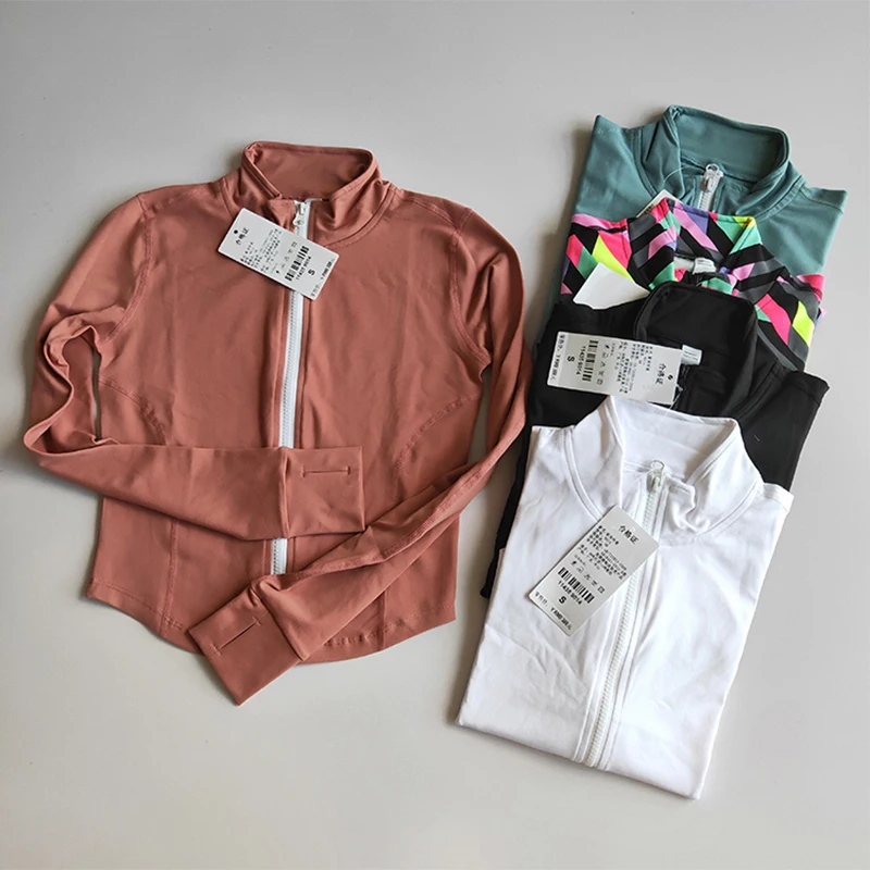 Sports Jacket Yoga Jacket Yoga Shirt Sports Shirt Women Running Long Sleeve Fitness Tops Zipper Workout Gym Outdoor Sportswear