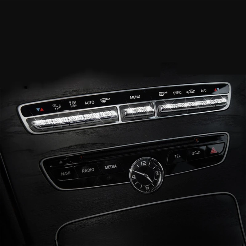 Подходит для Mercedes-Benz c-class c200l c180l e300 glc260 Автомобильная воздушная Кнопка кондиционера наклейки для украшения интерьера Мода