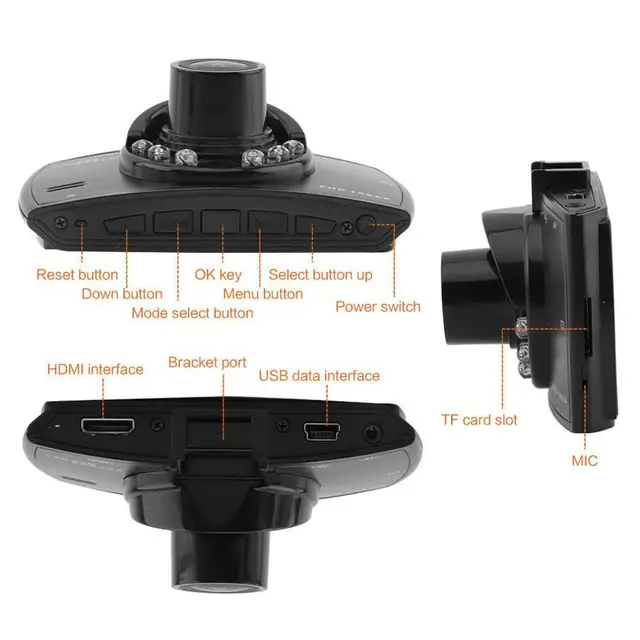 $US $10.19 Car DVR Camera Full HD 1080P 140 Degree Dashcam Video Recorders For Cars Night Vision G-sensor Dash