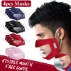 4pc Mask With Clear Window Visible Expression For The Deaf And Hard Of Hearing Deaf Mute Maske Transparent Plastic Mouth Maskes 2