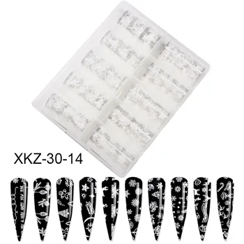 

DIY Nail Art Christmas Starry Sky Paper Decoration Christmas Halloween Nails Starry Sky Transfer Paper Nail Stickers TSLM1