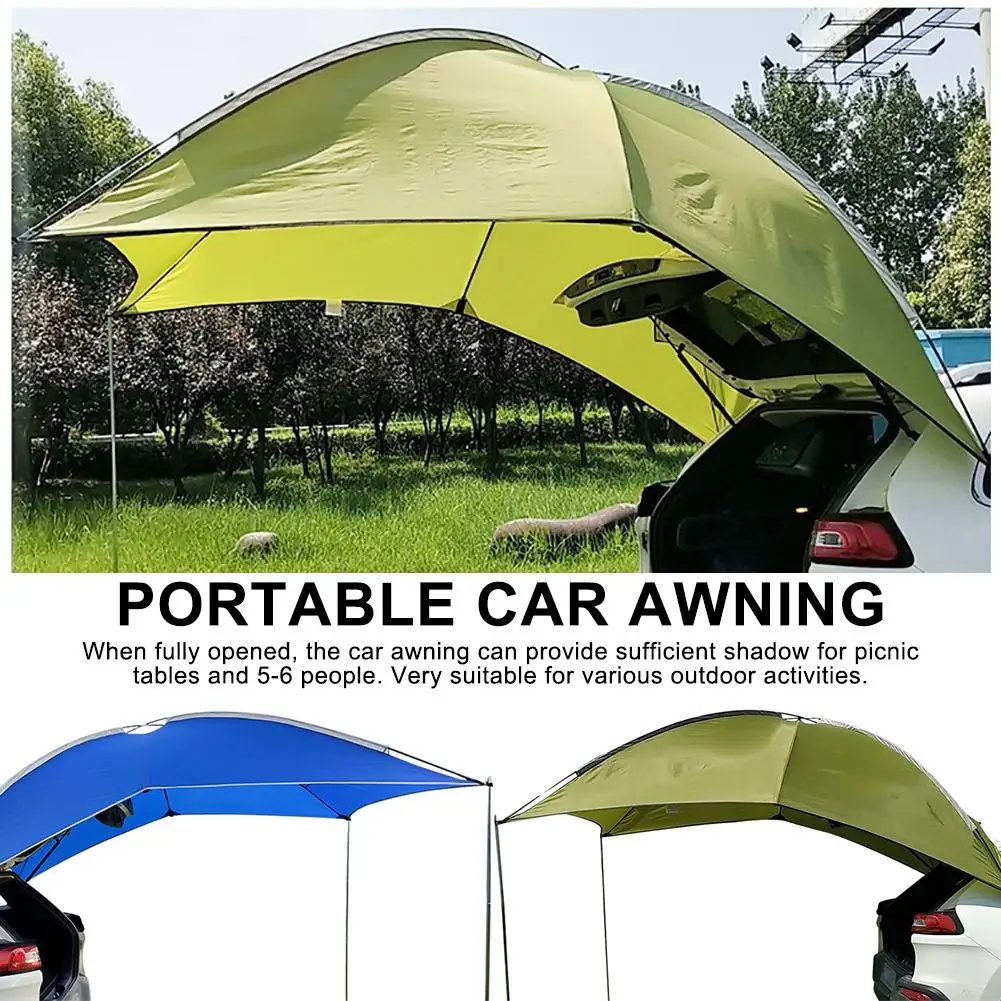 1*Zelt Auto Hinten Anhänger Sonnen Markise Vordach Dachterrasse Outdoor Camping 