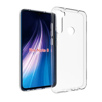 

100pcs/lot transparent smooth Soft TPU Cover Case For Xiaomi Redmi Note 8