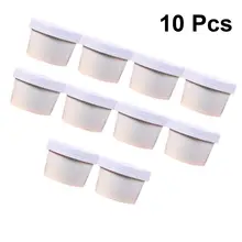 10 шт одноразовая коробка для десерта, Практичный чехол для мороженого, удобный Желейный пудинг, чашка для Мусса для домашнего магазина с крышкой