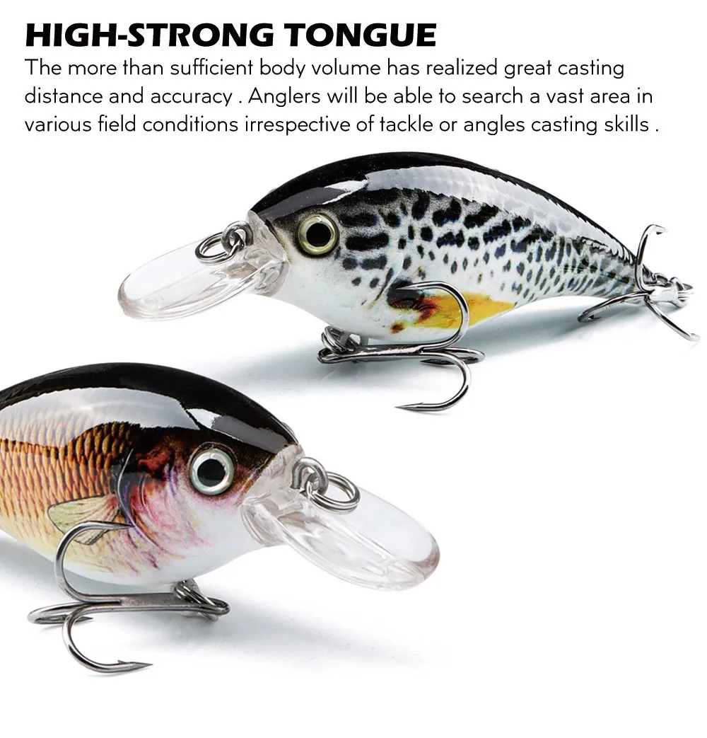 Agoie Topwater Surface Lures Bass Crankbait Angelköder Fischköder für Hecht 75 mm 85 mm Vivid Game Wobbler Süßwasser-Angelausrüstung – Detail 11