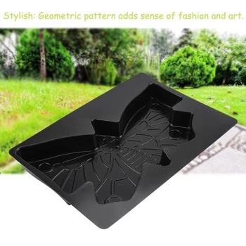 

Cement Mold Concrete Mold Durable Sturdy 44*30 Butterfly Shape Stone Driveway Paving Paving Mold Pavement DIY Black Stepping