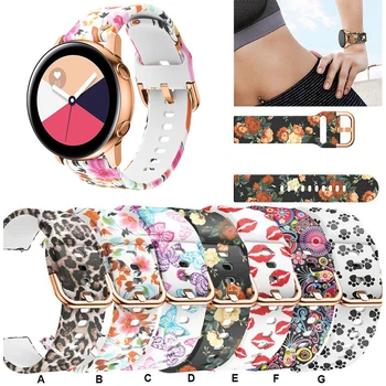 

20mm silicone watchbands for Samsung Galaxy Watch Active 2 40mm 44mm smart sport strap for Samsung galaxy watch 42mm watch strap