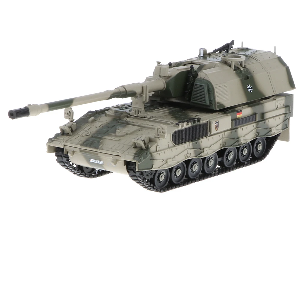1:72 Panzerhaubitze 2000 Self-Propelled Howitzer Tank German Army Vehicle Model Soldier Toy Gifts #B
