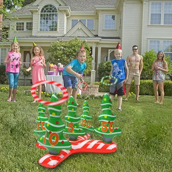 

Family 3D PVC Home Friends Cute Living Room Adults Kids Festival Entertainment Holiday Inflatable Christmas Ring Toys