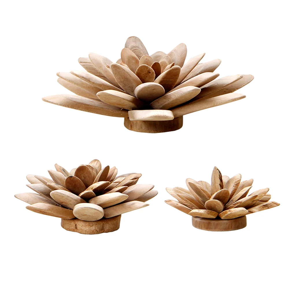 Wooden Decorative Flowers, Handmade Exquisite Miniature Works of Art, Mini Flowers for Table Top, Unique Art Installation