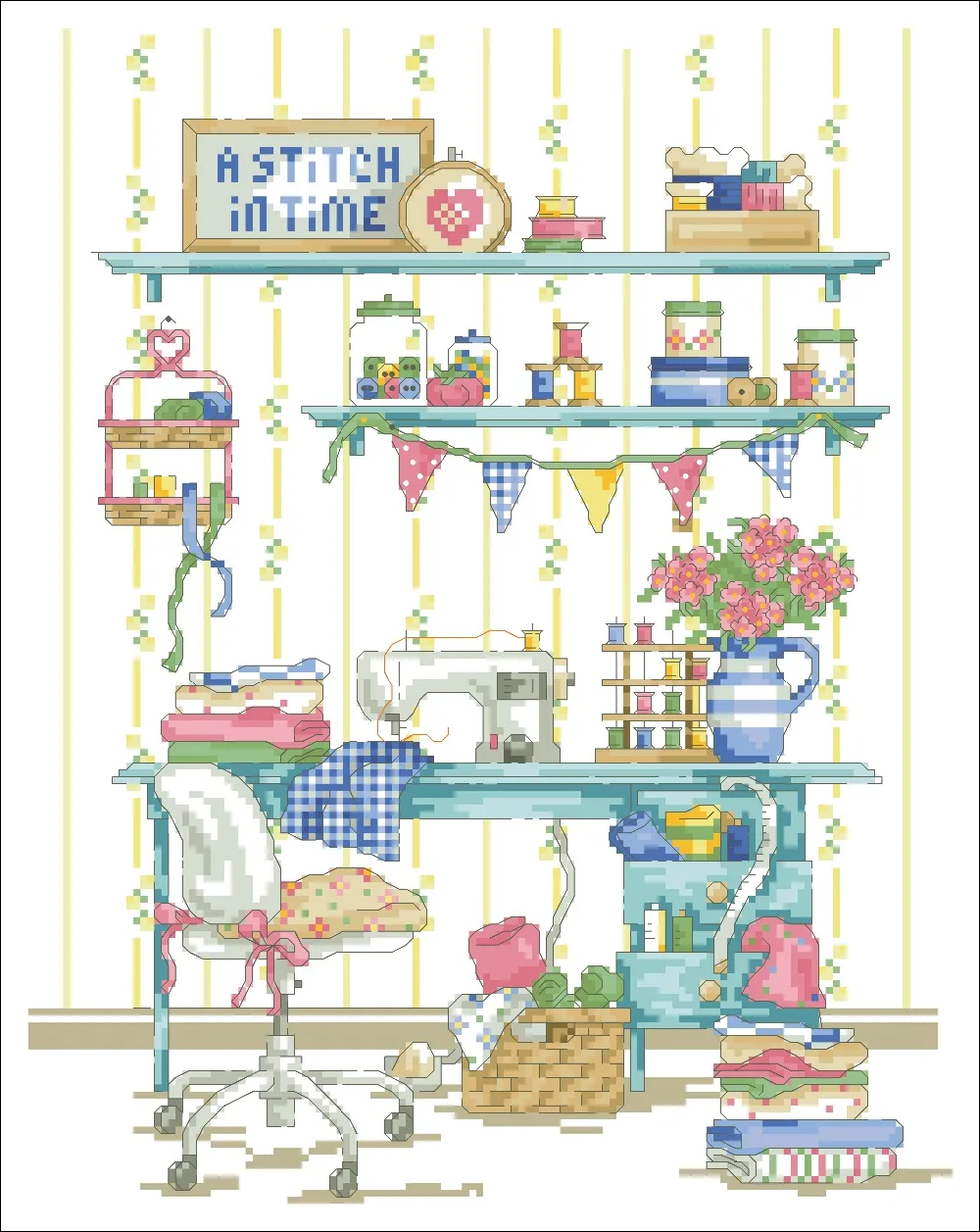 My handmade workshop cross stitch package cartoon sewing 18ct 14ct 11ct cloth cotton thread embroidery DIY handmade needlework