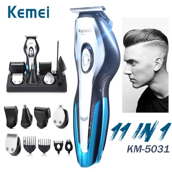 

Electric Hair Trimmer Hair Clipper Waterproof Rechargeable Men Beard Clipper Electric Trimmer With Five Cutting Head