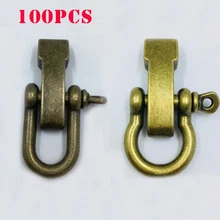 100 шт Высокое качество сплав Регулируемая U& O форма якорь Скоба Открытый выживания веревка Паракорд Браслет Пряжка для спорта на открытом воздухе