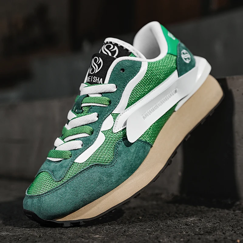Mens Casual Shoes High Quality Spring and Summer New Retro Fashion Lightweight Non-slip Breathable Color Matching 45 | Обувь