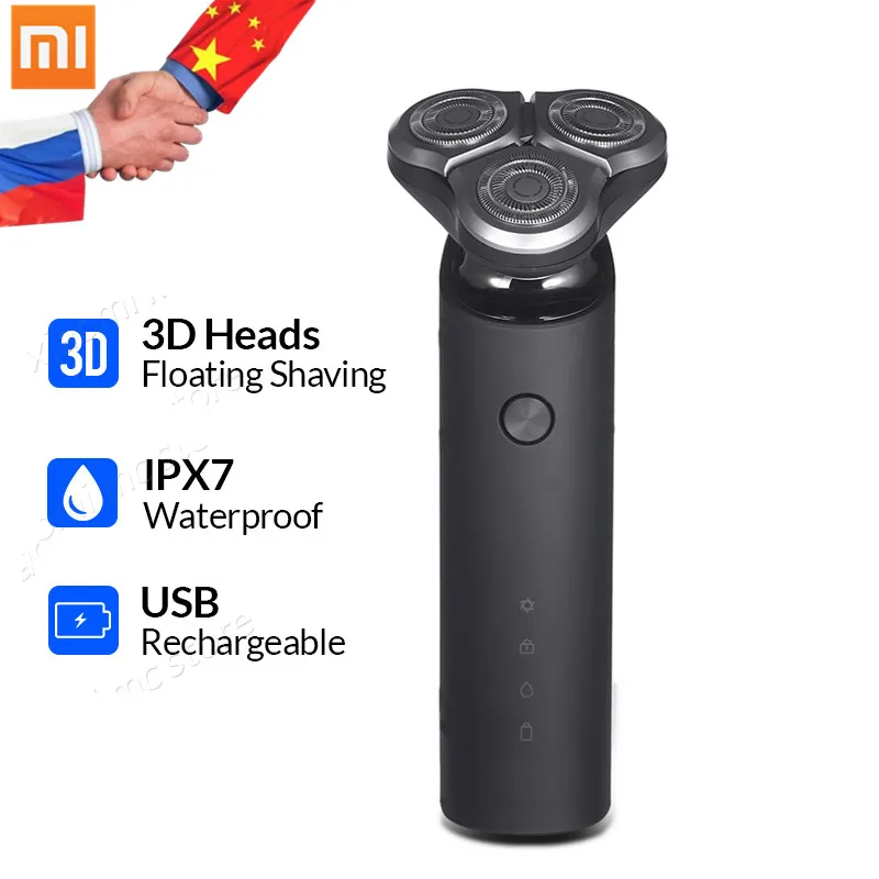 

Xiaomi Mijia Electric Shaver for Men Rechargeable Flex Razor 3 Head Dry Wet Shaving Machine Beard Trimmer Washable Dual Blade