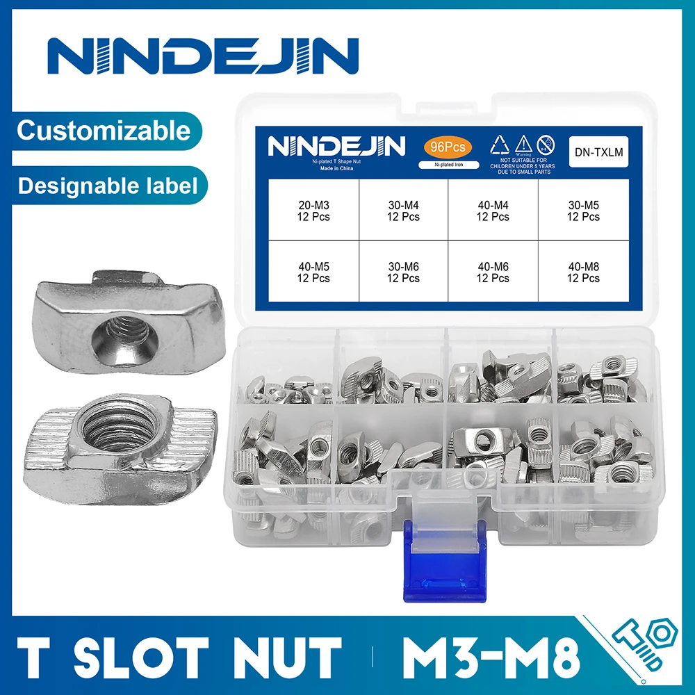 T Nut Fastener for Building Industrial Industry with a Plastic Storage Box Easy to Use T Slot Sliding Nut T Nut Fastener for Building Industrial Industry with a Plastic Storage Box Easy to Use T Slot Sliding Nut