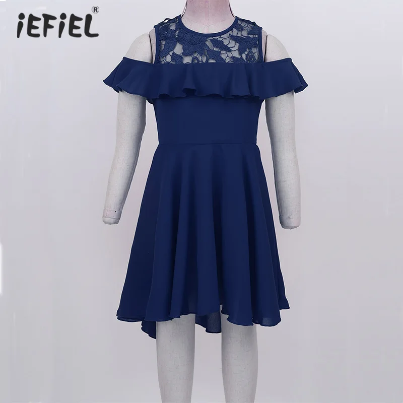 Iefiel/Детские платья для девочек; кружевное платье принцессы с цветочным рисунком; одежда для торжественных случаев; Vestidos; Вечерние платья подружки невесты для дня рождения и свадьбы