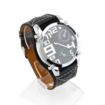 

2020 New Fashion Creative Leather Band Over Size Face Sport Quartz Watch Men WristWatch Male Clock Casual Wristwatch Boys Chic