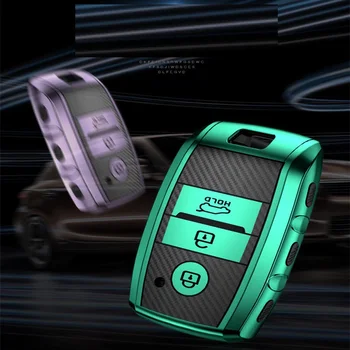 

TPU+Carbon fiber grain Key Cover Key Case For Kia KX3 KX5 K3S RIO Ceed Cerato Optima K5 Sportage Sorento Car Styling