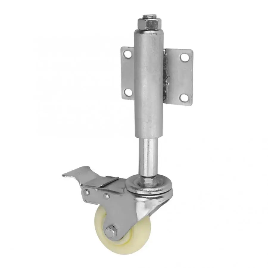 

3" Nylon Gate Wheel Spring Loaded Swivel Caster with Brake 220lbs Load Capacity Castor Wheels