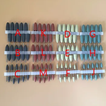 

50pcs Dental SILICONE Rubber polishers Diamond polishing Burs Resin Base 2.35mm