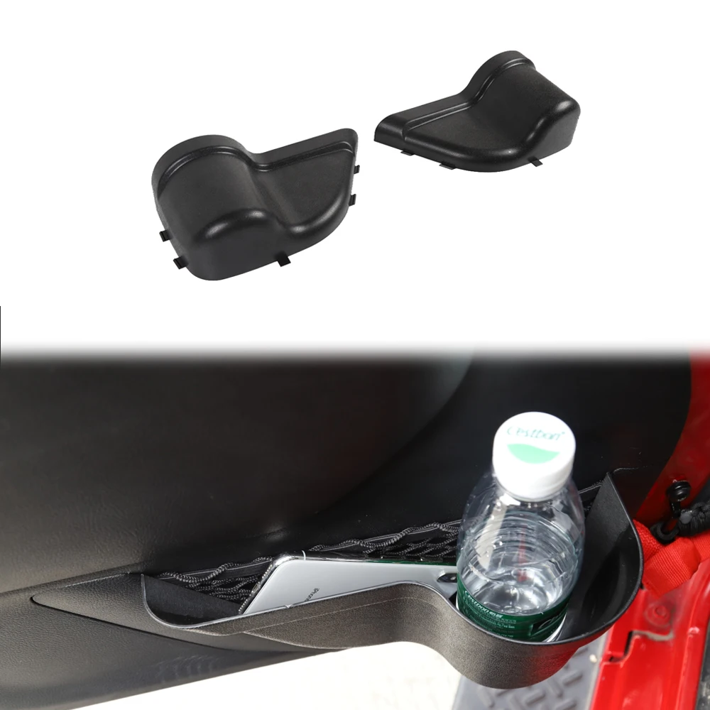 

for Jeep Wrangler JK 2011-2017 Car Front 2Doors Side Net Pocket Storage Box Organizers Black Container Interior Accessories 2Pcs