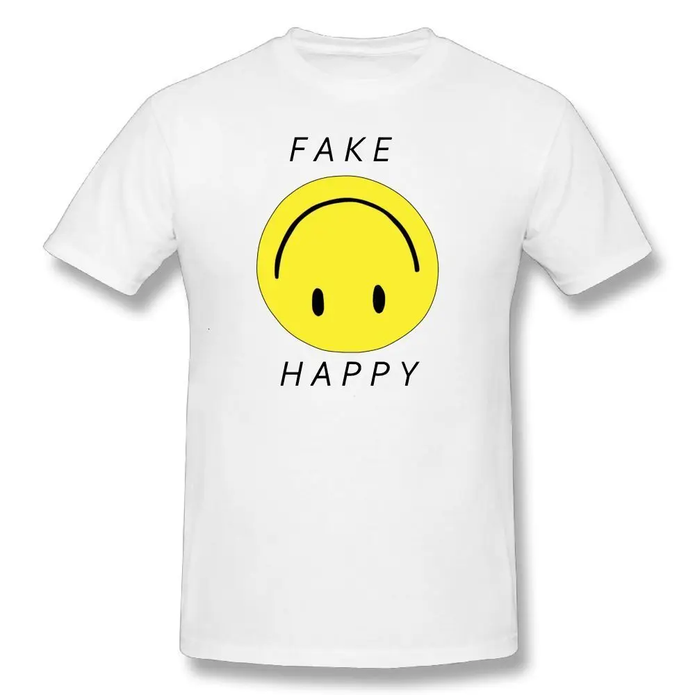 Midnite Star Paramore, Мужская футболка с мультипликационным принтом, футболка PARAMORE FAKE HAPPY, забавная футболка, летняя, хлопок, повседневные футболки