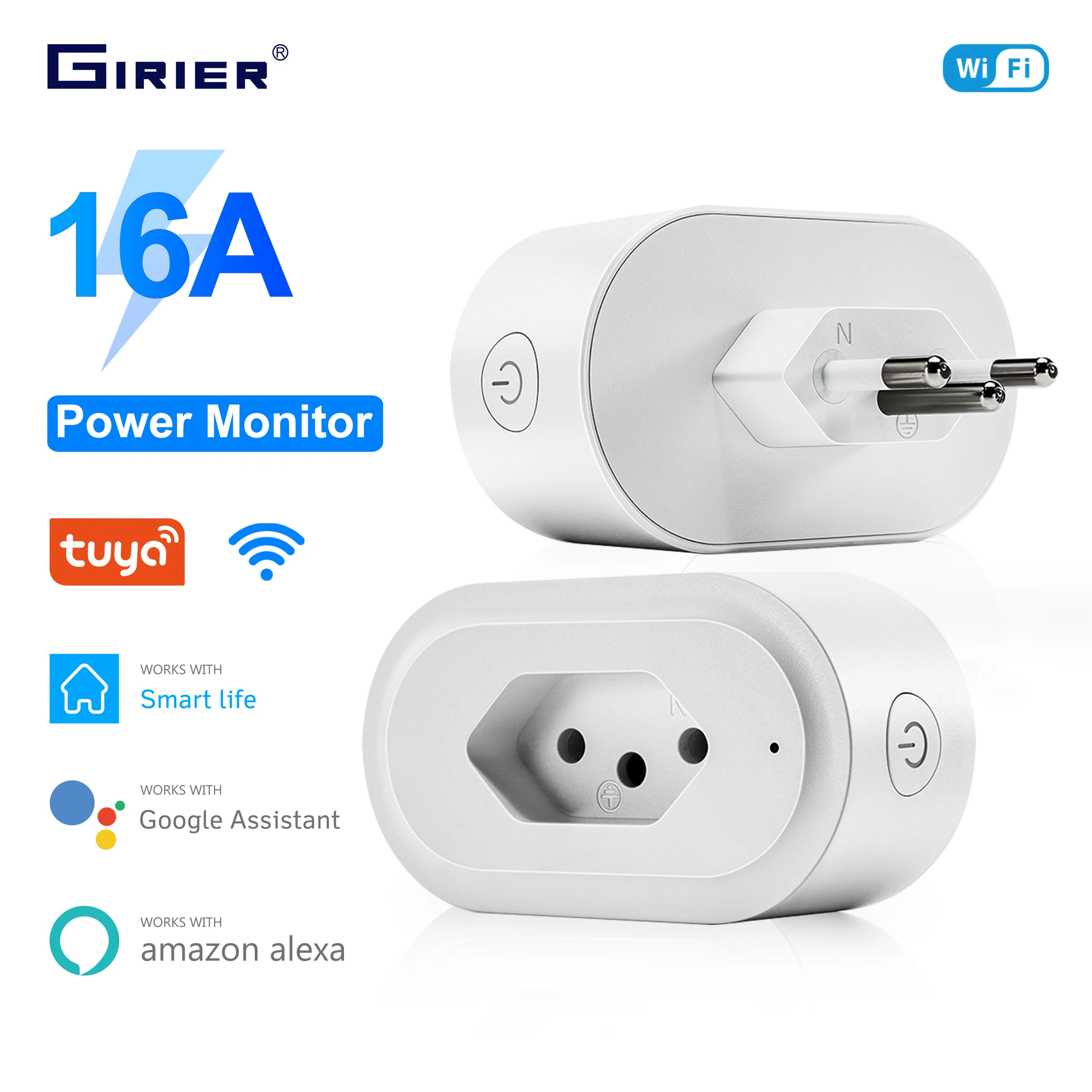 Outdoor Smart WiFi Plug, 2.4 GHz Wi-Fi Timer with 2 Grounded Outlet  Wireless Remote Control by App, Compatible with Alexa, Google Assistant &  IFTTT