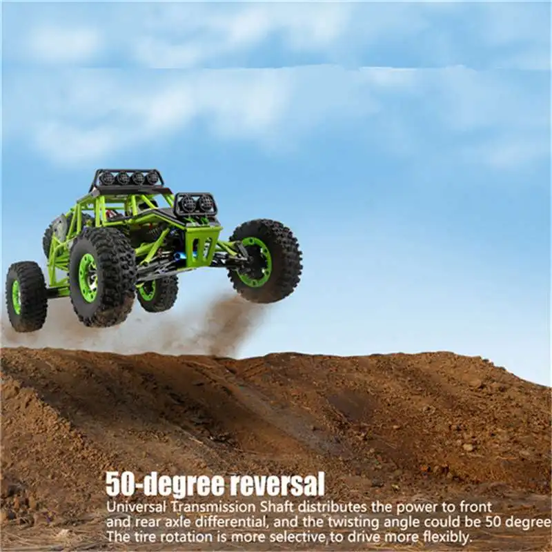 US $102.71 Wltoys 12428 Rc Car 4wd 24ghz 112 Radio Remote Control Crawler OffRoad Model Toy High Speed 50kmH Vehicle With Led Light