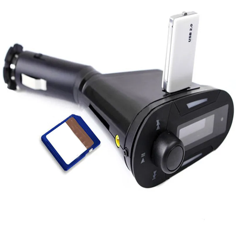Автомобильный комплект mp3-плеер аудио FM передатчик беспроводной USB SD карта Aux в двойной выход handsfree Kit 5 в ABS# RJ1