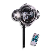 Рождество снежинка проектор огни вращающийся светодиодный снегопад проекционный светильник с пультом дистанционного управления открытый водонепроницаемый сверкающий Рождество