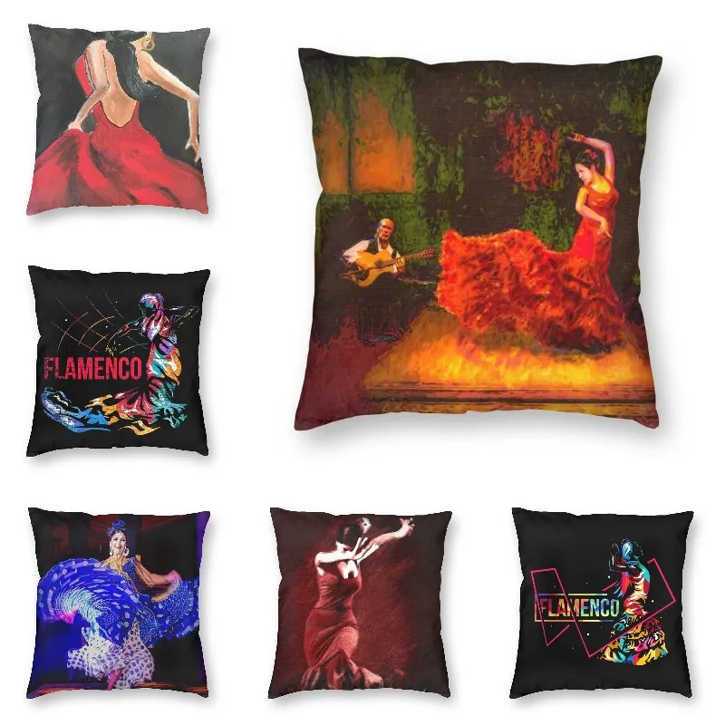 Spanish Dancer Flamenco Flame Pillow Case Home Decorative Modern Spain
