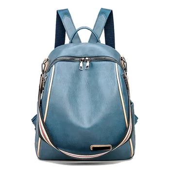 

New Brand Luxury Bags For Women Backpack High Quality Ladies Backpack 2020 Fashion Simple Youth Girl Bag Travel Bag Blue Black