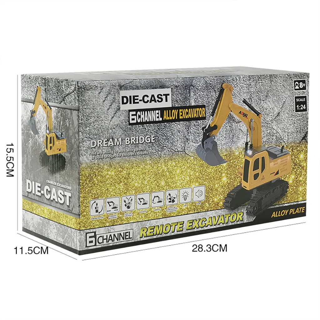 Intelligence Metal Diecast Excavator Construction Truck Toy Tractor Heavy Metal Excavator Kids toys Brinquedos Juguetes игрушки